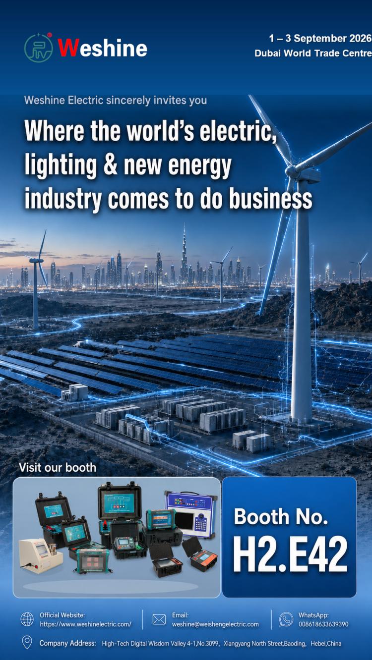 Weshine Electric bude vystavovať na Middle East Energy 2026 v Dubaji